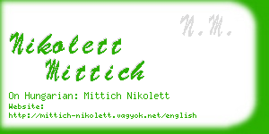 nikolett mittich business card